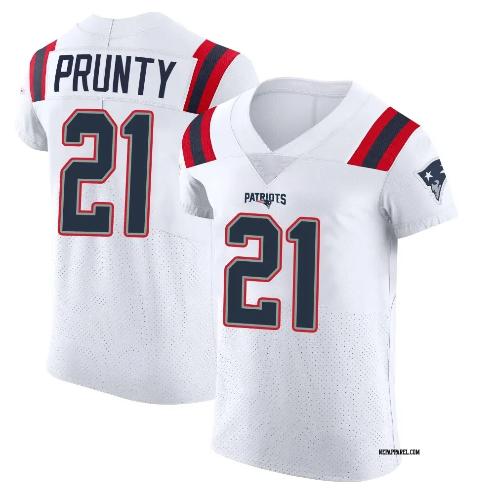 Elite White Men's Karon Prunty New England Patriots Vapor Untouchable Jersey