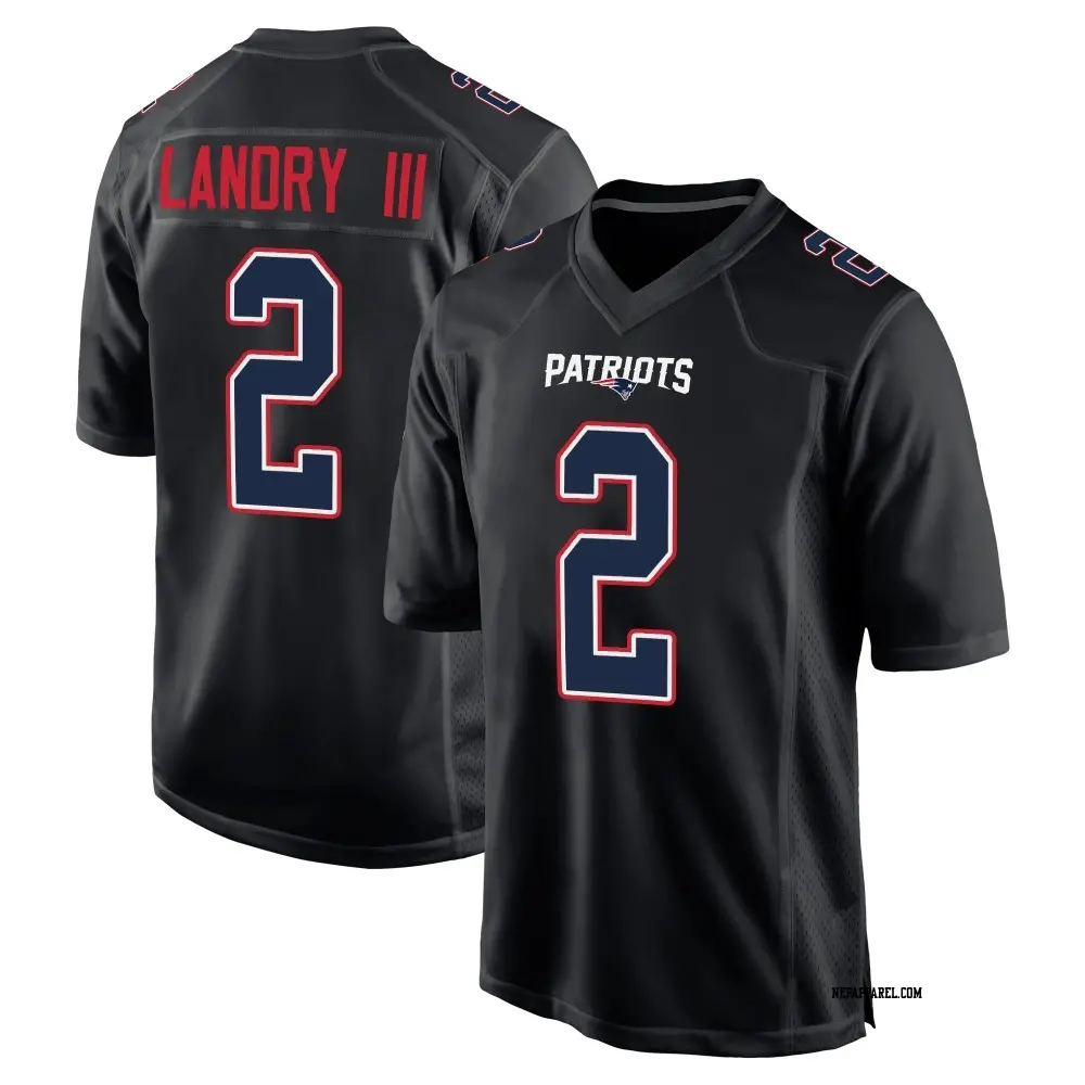 Game Black Men's Harold Landry III New England Patriots Carbon Fashion Jersey