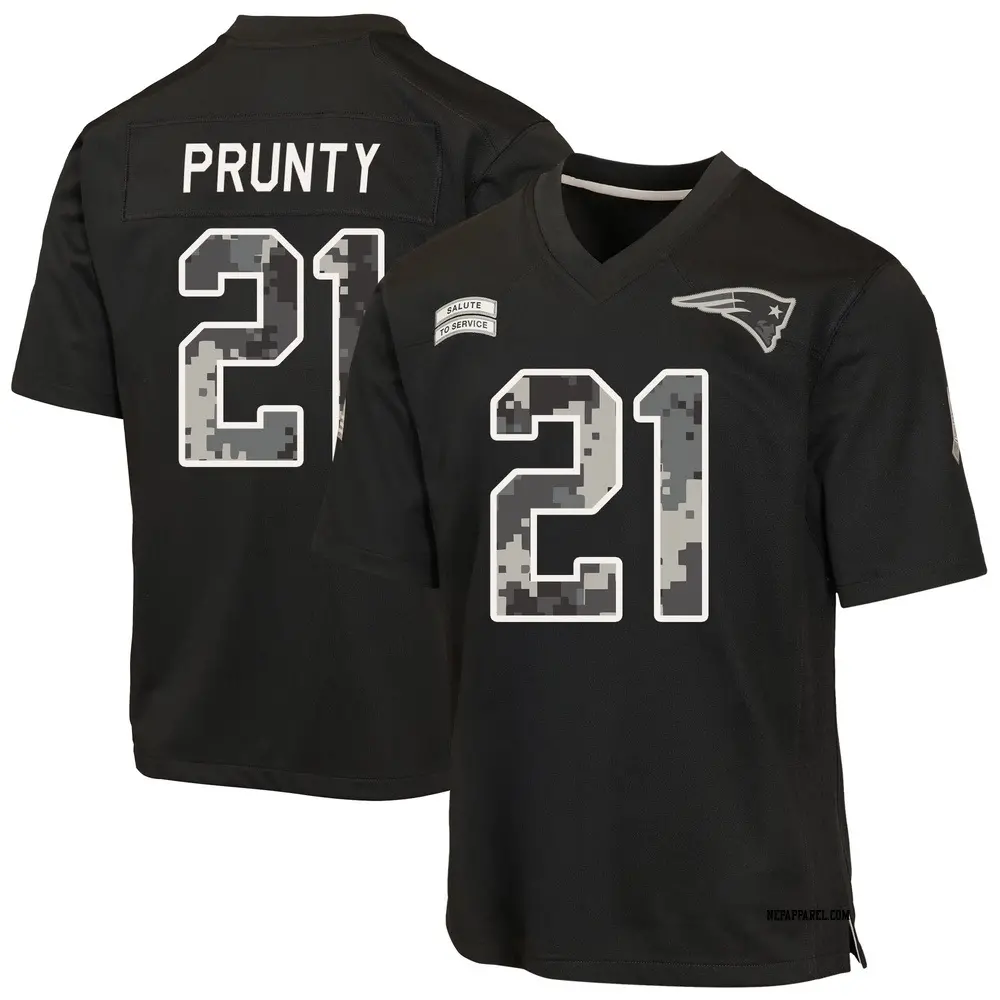 Game Black Men's Karon Prunty New England Patriots 2026 Salute to Service Jersey