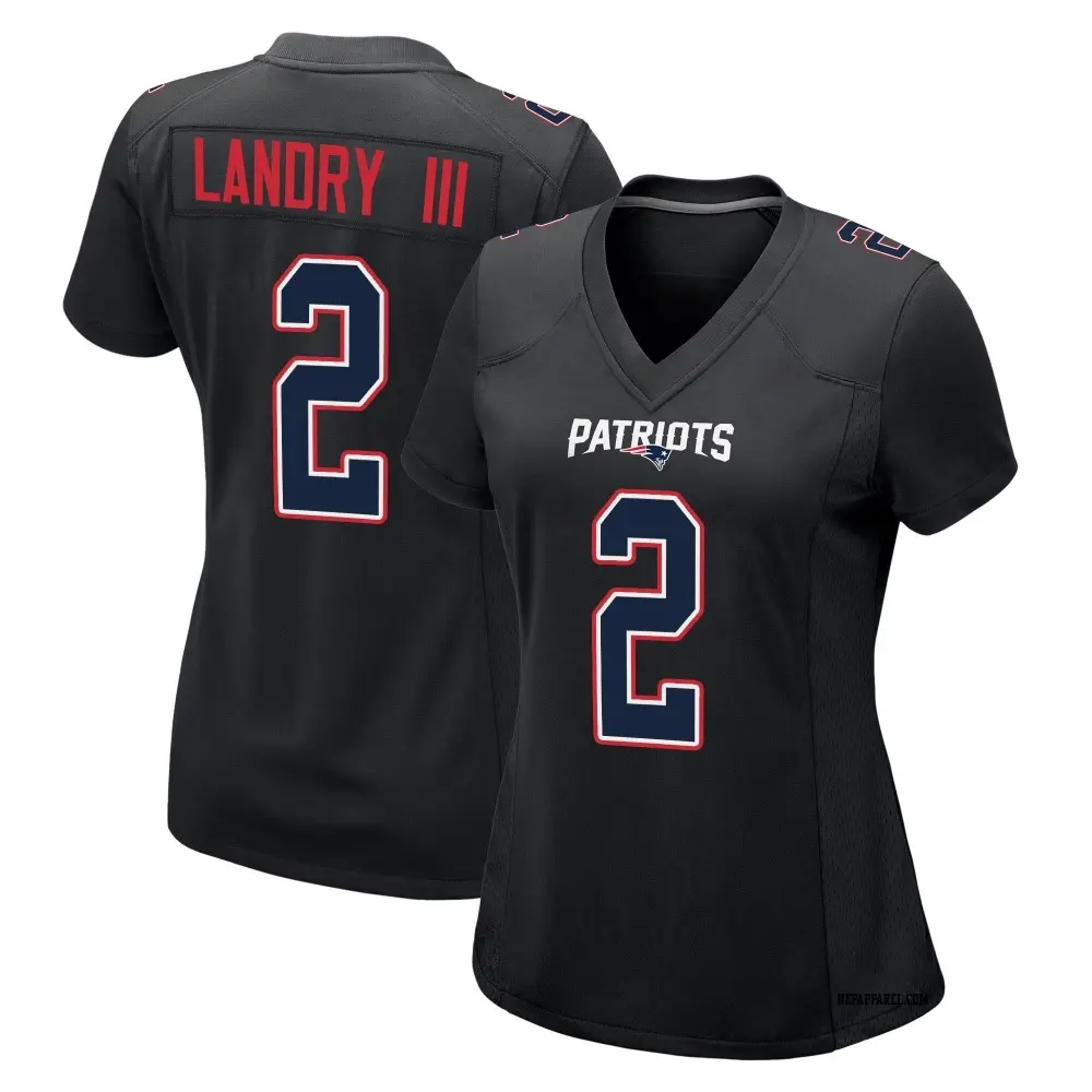Game Black Women's Harold Landry III New England Patriots Carbon Fashion Jersey