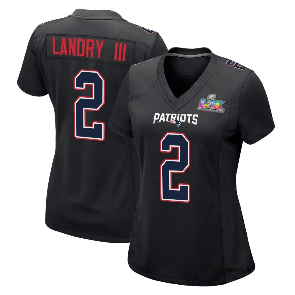 Game Black Women's Harold Landry III New England Patriots Carbon Fashion Super Bowl LX Patch Jersey