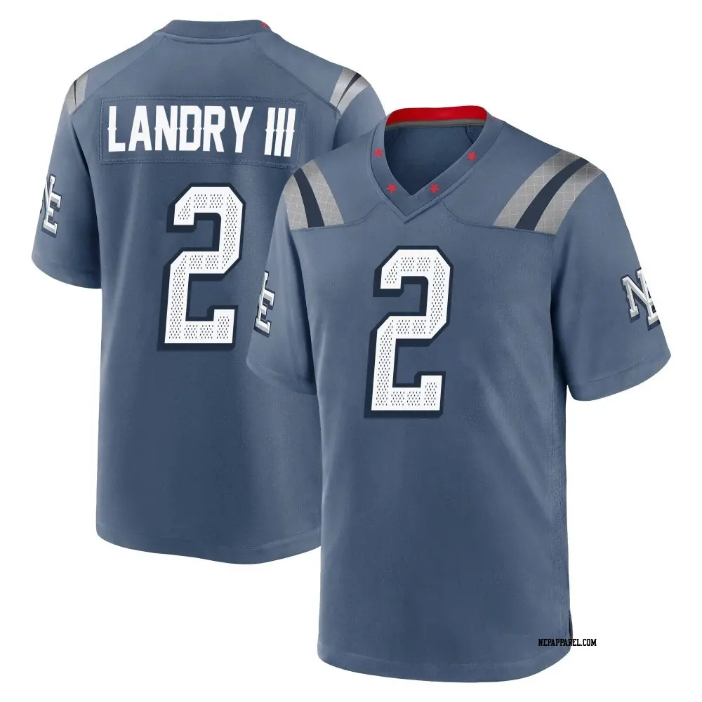 Game Blue Men's Harold Landry III New England Patriots Storm 2025 Rivalries Collection Jersey