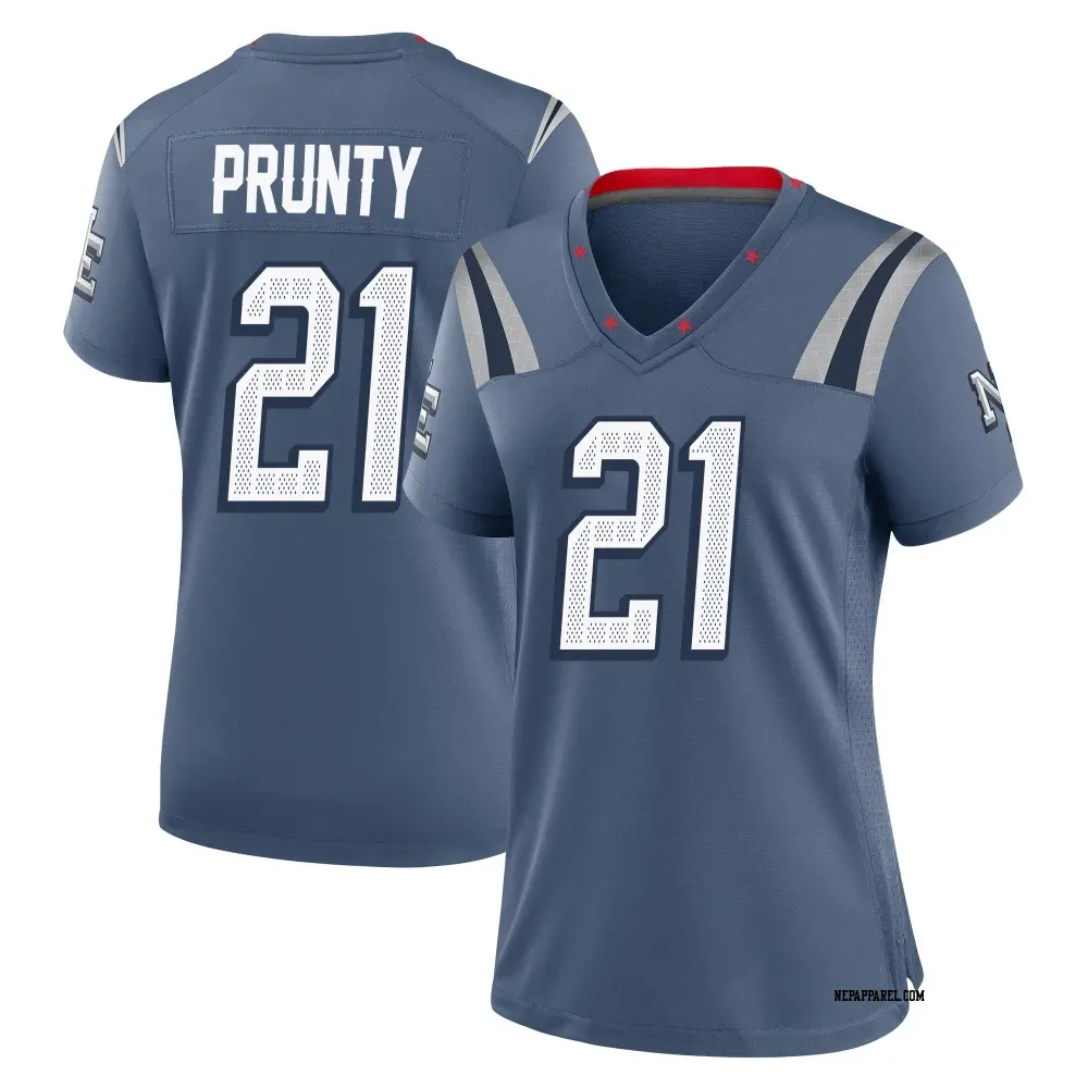 Game Blue Women's Karon Prunty New England Patriots Storm 2025 Rivalries Collection Jersey