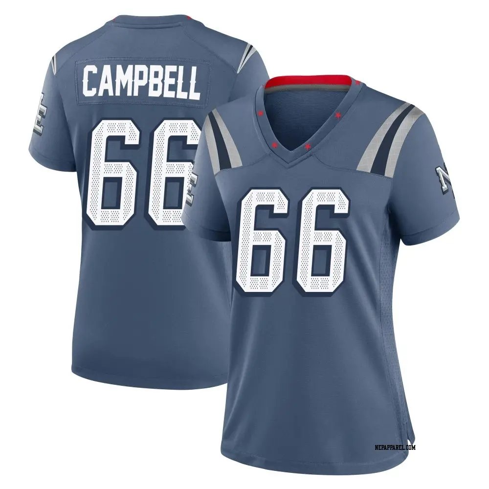 Game Blue Women's Will Campbell New England Patriots Storm 2025 Rivalries Collection Jersey