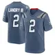 Game Blue Youth Harold Landry III New England Patriots Storm 2025 Rivalries Collection Super Bowl LX Patch Jersey