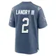 Game Blue Youth Harold Landry III New England Patriots Storm 2025 Rivalries Collection Super Bowl LX Patch Jersey