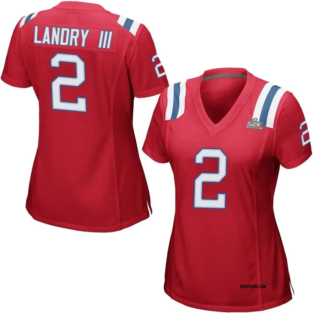 Game Red Women's Harold Landry III New England Patriots Alternate Super Bowl LX Patch Jersey