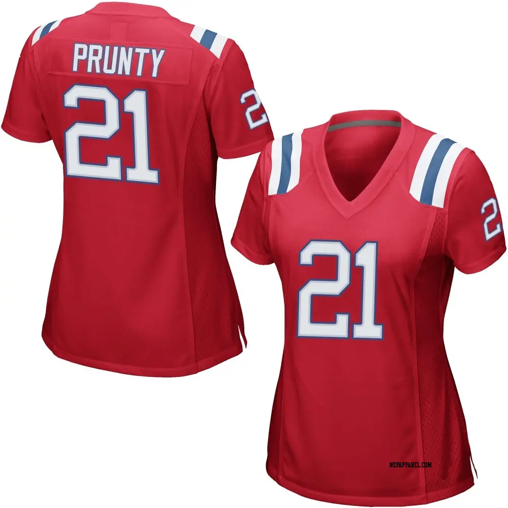 Game Red Women's Karon Prunty New England Patriots Alternate Jersey