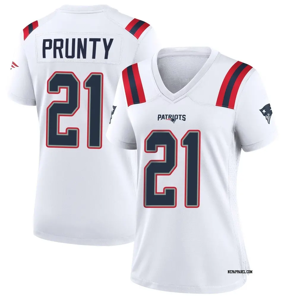 Game White Women's Karon Prunty New England Patriots Jersey