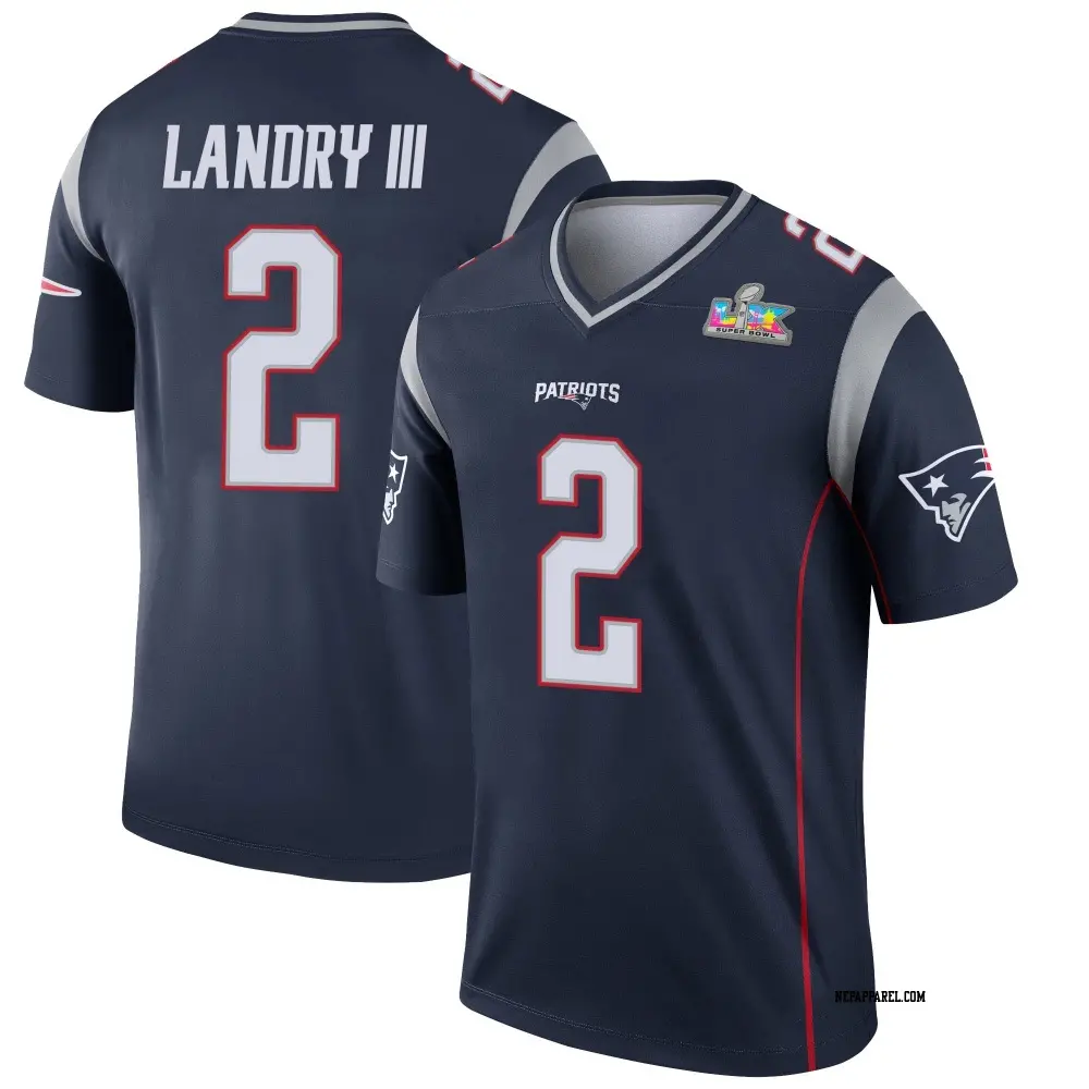 Legend Navy Youth Harold Landry III New England Patriots Super Bowl LX Patch Jersey