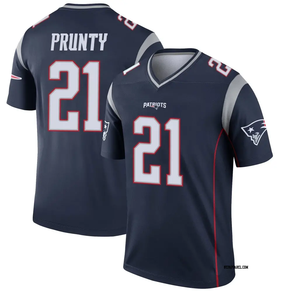 Legend Navy Youth Karon Prunty New England Patriots Jersey