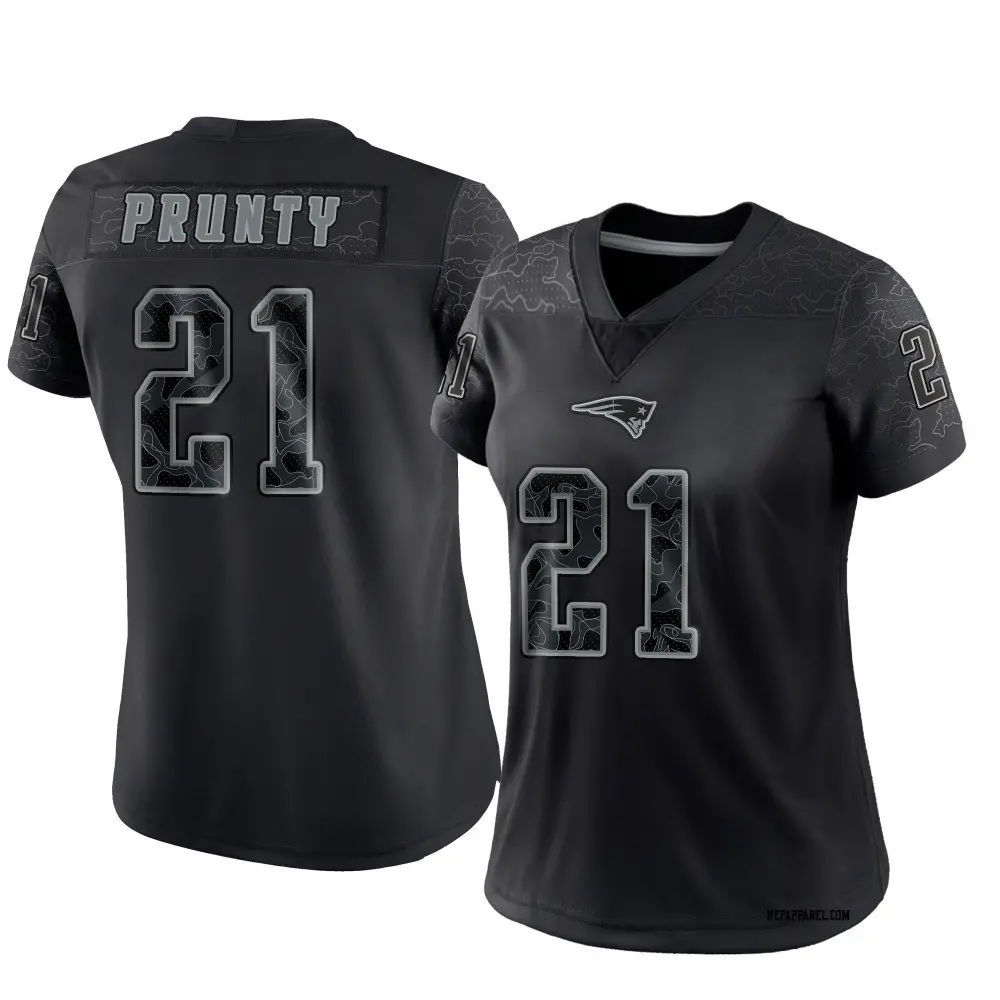 Limited Black Women's Karon Prunty New England Patriots Reflective Jersey