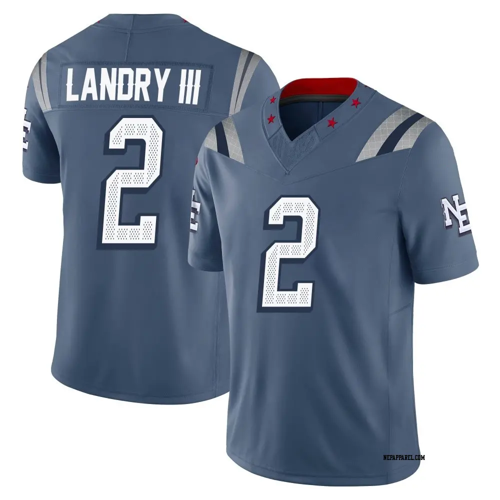 Limited Blue Youth Harold Landry III New England Patriots Storm 2025 Rivalries Collection Jersey