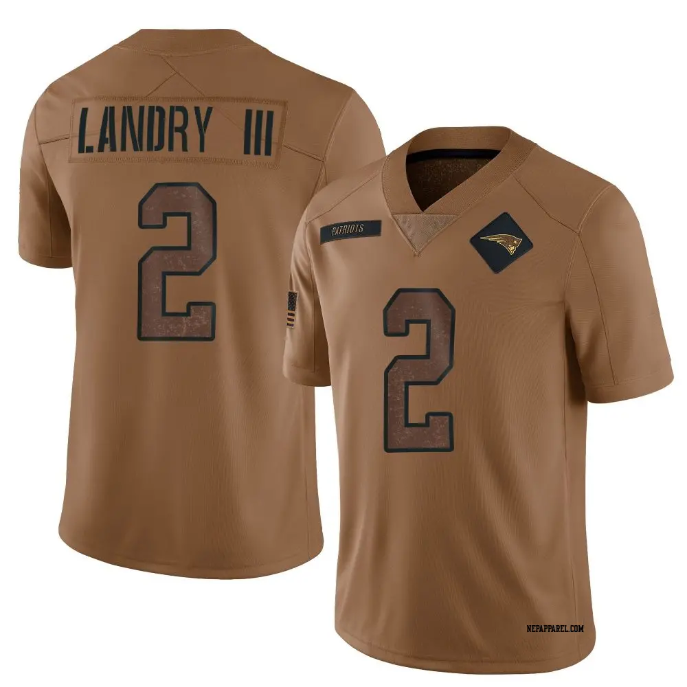 Limited Brown Men's Harold Landry III New England Patriots 2023 Salute To Service Jersey