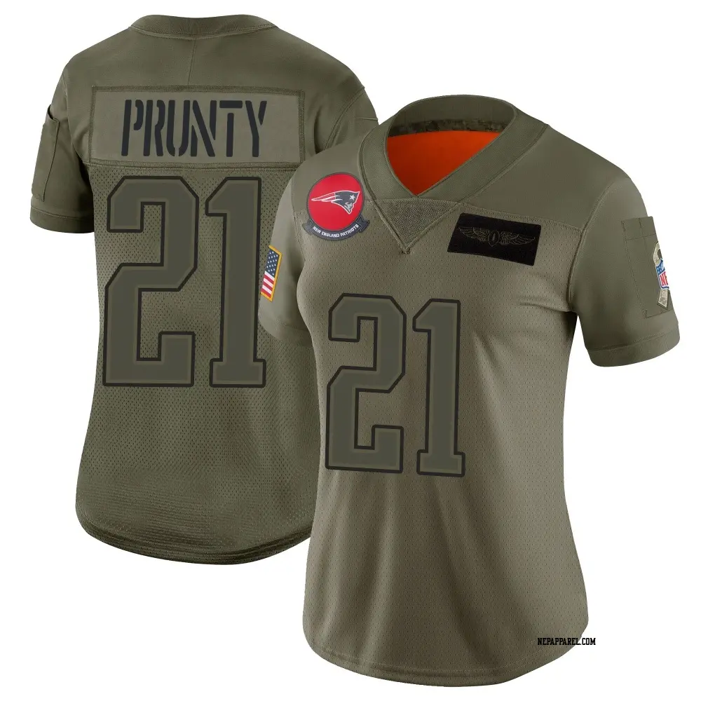 Limited Camo Women's Karon Prunty New England Patriots 2019 Salute to Service Jersey