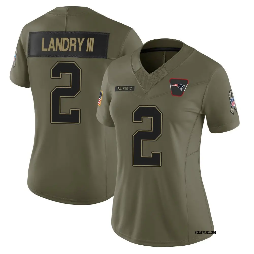 Limited Olive Women's Harold Landry III New England Patriots 2025 Salute to Service Jersey