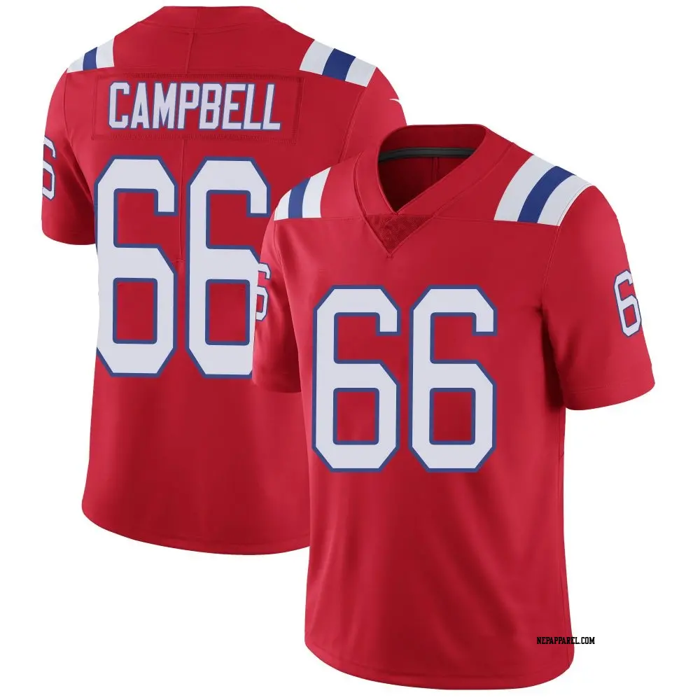 Limited Red Men's Will Campbell New England Patriots Vapor Untouchable Alternate Jersey