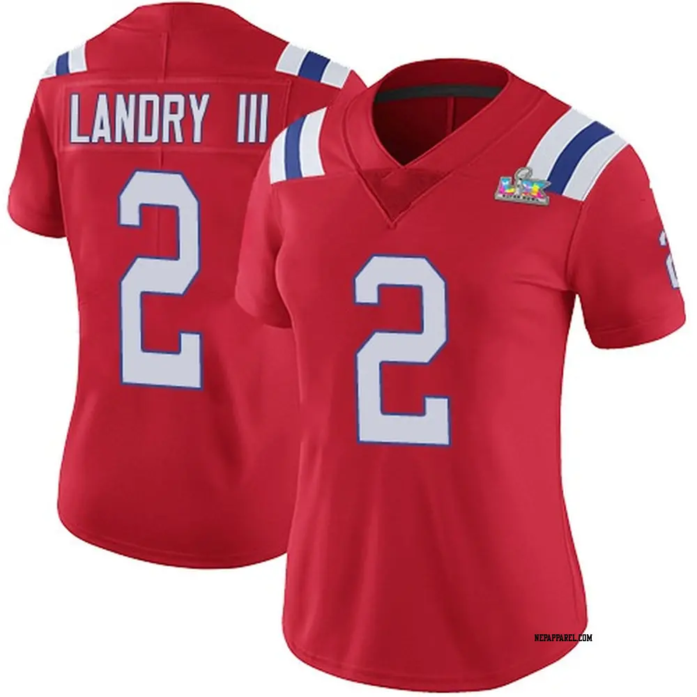 Limited Red Women's Harold Landry III New England Patriots Vapor Untouchable Alternate Super Bowl LX Patch Jersey