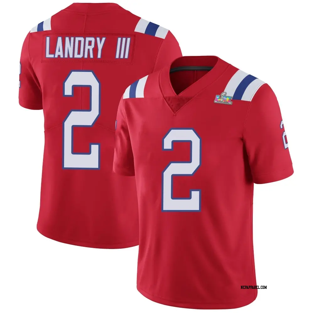 Limited Red Youth Harold Landry III New England Patriots Vapor Untouchable Alternate Super Bowl LX Patch Jersey