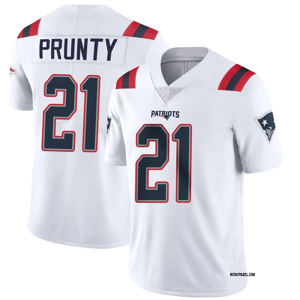 Limited White Youth Karon Prunty New England Patriots Vapor Untouchable Jersey
